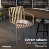 STEELSØN 'Pincoya' Gartenstuhl, taupe, Kunststoff, wetterfest und UV-beständig, Balkonstuhl stapelbar, bis 120 kg belastbar, 4er Set Bild 3
