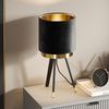 Tischlampe Goldamo Schwarz 23 x 46 cm 2er-Set Vicco Bild 2