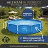 HAF Framepool Frame Pool Aufstellpool Schwimmbecken Grau Fischgräte rund 305x76 cm (Vollständiges Komplett Set mit Rahmen und Folie, Einfacher, schneller & unkomplizierter Aufbau), Lieferumfang OHNE Filter oder Pumpe Bild 2