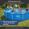 HAF Framepool Frame Pool Aufstellpool Schwimmbecken Grau Fischgräte rund 305x76 cm (Vollständiges Komplett Set mit Rahmen und Folie, Einfacher, schneller & unkomplizierter Aufbau), Lieferumfang OHNE Filter oder Pumpe Bild 3