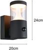 LED Außenwandleuchte mit Bewegungsmelder TAGUS Reihenschaltung geeignet H: 24cm Bild 4