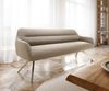Esszimmerbank Taya-Flex 200 cm Bouclé Schlamm Kreuzgestell kantig Edelstahl Taschenfederkern Bild 1