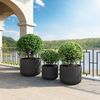 Linea Betontopf mit geriffelter Oberfläche Ø 37 cm, Höhe 30 cm weiß Bild 3