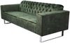 KAWOLA Sofa NILO 3-Sitzer Velvet Vintage moosgrün 77 x 87 x 220 cm Bild 3