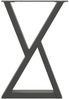 vidaXL Esstisch Beine 2 Stk. Anthrazit 50x(72-73,3) cm Stahl 4012718 Bild 5