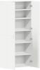 vidaXL Schuhschrank mit Regal Weiß 80 x 35,5 x 180 cm Holzwerkstoff 3333836 Bild 5