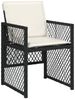 vidaXL 11-tlg. Garten-Essgruppe mit Kissen Schwarz Poly Rattan 3210846 Bild 4