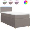 vidaXL Boxspringbett mit Matratze Taupe 90x200 cm Stoff 3289636 Bild 2
