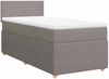 vidaXL Boxspringbett mit Matratze Taupe 90x200 cm Stoff 3289636 Bild 3