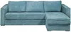 Vente-unique - LORETO Sofa SamtStoff Blau - B 223 cm152 cm x H 90 cm x L 278 cm Bild 2