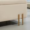 Sitzbank mit Stauraum, Polyester, 100 x 40 x 42 cm, Beige Bild 4