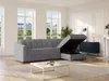 Vente-unique - DARIELO Sofa Stoff Grau - B 223 cm152 cm x H 93 cm x L 275 cm Bild 2