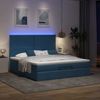 vidaXL Ottoman-Bett mit Matratze & LEDs Blau 180x200 cm Stoff 3313947 Bild 3