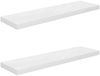 vidaXL Schweberegale 2 Stk. Hochglanz-Weiß 90x23,5x3,8 cm MDF 323755 Bild 2