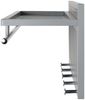 Wandgarderobe >55156< 5 Haken, 1 Stange, in verchromt / grau - 75x30x26 (BxHxT) Bild 5