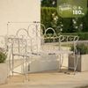 CLP 'Minna' Gartenbank, lackiertes Eisen, antik weiß, 94 x 46 x 128 cm Bild 2