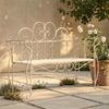 CLP 'Minna' Gartenbank, lackiertes Eisen, antik weiß, 94 x 46 x 128 cm Bild 3