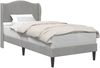 vidaXL Bettrahmen mit Kopfteil Hellgrau 100 x 200 cm Samt 42027899 Bild 2