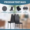 Albatros Esszimmerstühle SALERNO 6er Set, Schwarz- Edles Italienisches Design, Polsterstuhl mit Kunstleder-Bezug, Modern, Stilvoll am Esstisch-Küchenstuhl. Stuhl Esszimmer hohe Belastbarkeit Bild 2