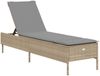vidaXL Sonnenliegen mit Auflagen 2 Stk. Beige Poly Rattan 3261590 Bild 4
