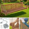 CLP Schaukelbank Farm Teakholz wetterfest mit Befestigungsmaterial,teak 240 cm Bild 4