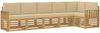 vidaXL Outdoor-Sofagarnitur 6 pcs Weiß und Beige 306 x 128,5 x 73 cm 3391908 Bild 2