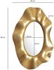 Wandspiegel Asymmetrisch 60x90 cm Metall Design Hängespiegel Gold, Aluminium. Bild 4