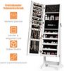 2 in 1 Schmuckschrank mit Spiegel abschließbarer Schmuckorganisator 41 x 36,5 x 146 cm Weiß Bild 1