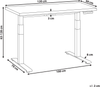 Schreibtisch elektrisch höhenverstellbar DESTINES Hellbraun Weiß 120 cm 72 cm Bild 2