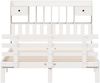 vidaXL Massivholzbett mit Regal ohne Matratze Weiß 160x200 cm Kiefer 3322801 Bild 4