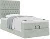vidaXL Ottoman-Bett mit Matratzen Hellgrau 90x200 cm Samt 3313517 Bild 5