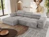 Mks Möbel 'RILASSO' Ecksofa, mit Relax-funktion, Elektrisch verstellbarer Sitz, L-förmige Ecke mit Armlehnen, Wellenfeder, Hellgrau, Cordstoff, links Bild 5