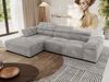 Mks Möbel 'RILASSO' Ecksofa, mit Relax-funktion, Elektrisch verstellbarer Sitz, L-förmige Ecke mit Armlehnen, Wellenfeder, Hellgrau, Cordstoff, links Bild 4