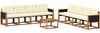 vidaXL Outdoor-Sofagarnitur mit Kissen 9 pcs Natur und Creme 3381846 Bild 2