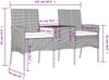 vidaXL 2-Sitzer-Gartensofa mit Teetisch Poly Rattan Anthrazit 317624 Bild 5