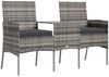 vidaXL 2-Sitzer-Gartensofa mit Teetisch Poly Rattan Anthrazit 317624 Bild 2