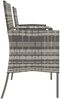 vidaXL 2-Sitzer-Gartensofa mit Teetisch Poly Rattan Anthrazit 317624 Bild 4