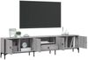 TV-Schrank, TV-Lowboard mit Schublade Grau Sonoma 200x25x44 cm Holzwerkstoff Bild 4