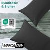 Livessa 2er Set Kissenbezug 40x40 aus%100 Baumwolle Jersey Stoff - Verdeckter Reißverschluss, Kopfkissenbezug 40x40 cm, Kissenhülle, Ultra weich und atmungsaktiv, Oeko-Tex Zertifiziert Bild 2