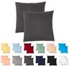 Livessa 2er Set Kissenbezug 40x40 aus%100 Baumwolle Jersey Stoff - Verdeckter Reißverschluss, Kopfkissenbezug 40x40 cm, Kissenhülle, Ultra weich und atmungsaktiv, Oeko-Tex Zertifiziert Bild 4