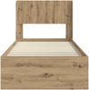 vidaXL Bettgestell mit Stauraum und Kopfteil Artisan-Eiche 75x190 cm 3414274 Bild 5