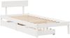 vidaXL Massivholzbett ohne Matratze Weiß 90x200 cm Kiefernholz 3301509 Bild 3