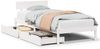 vidaXL Massivholzbett ohne Matratze Weiß 90x200 cm Kiefernholz 3301509 Bild 2