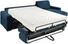 Vente-unique - CALITO Sofa SamtStoff Blau - B 223 cm152 cm x H 93 cm x L 278 cm Bild 4