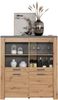 Highboard Franka / Follow, Holzwerkstoff, Holzfarben, 127 x 139 x 40 cm Bild 3