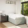 vidaXL Boxspringbett mit Matratze Hellgrau 80x200 cm Samt 3285245 Bild 3