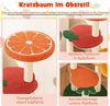 Kratzbaum Klein Niedliches Obstthema 100 cm Katzenbaum mit Drehbarem Korb Sisal-Kratzsäulen Bild 5