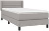 vidaXL Boxspringbett mit Matratze Hellgrau 90x190 cm Stoff 3129753 Bild 3