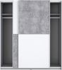 Forte 'Winner' Schwebetürenschrank, beton/weiß, 170x191 cm Bild 4