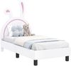 vidaXL Kinderbettgestell mit Kopfteil Weiß 70 x 140 cm PU 42011189 Bild 2